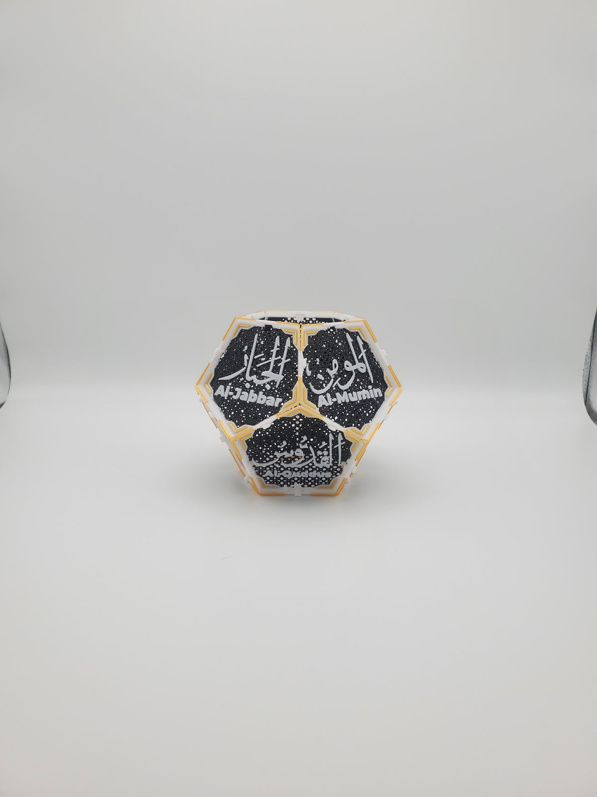 Abat-jour islamique dodécaèdre E14 taille xs fond noir