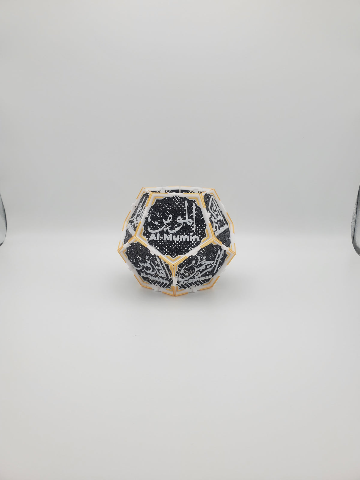 Abat-jour islamique dodécaèdre E14 taille xs fond noir