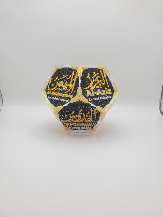 Abat-jour islamique dodécaèdre E14 taille s fond noir