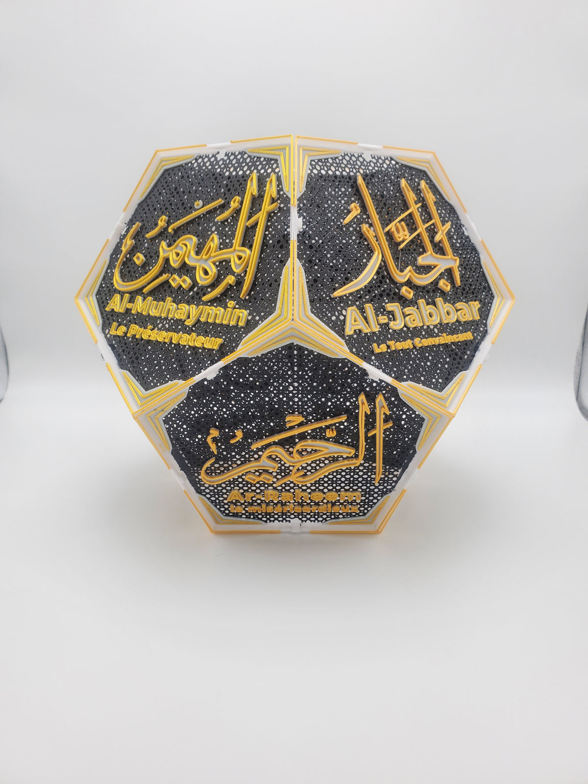 Abat-jour islamique dodécaèdre E27 taille m fond noir