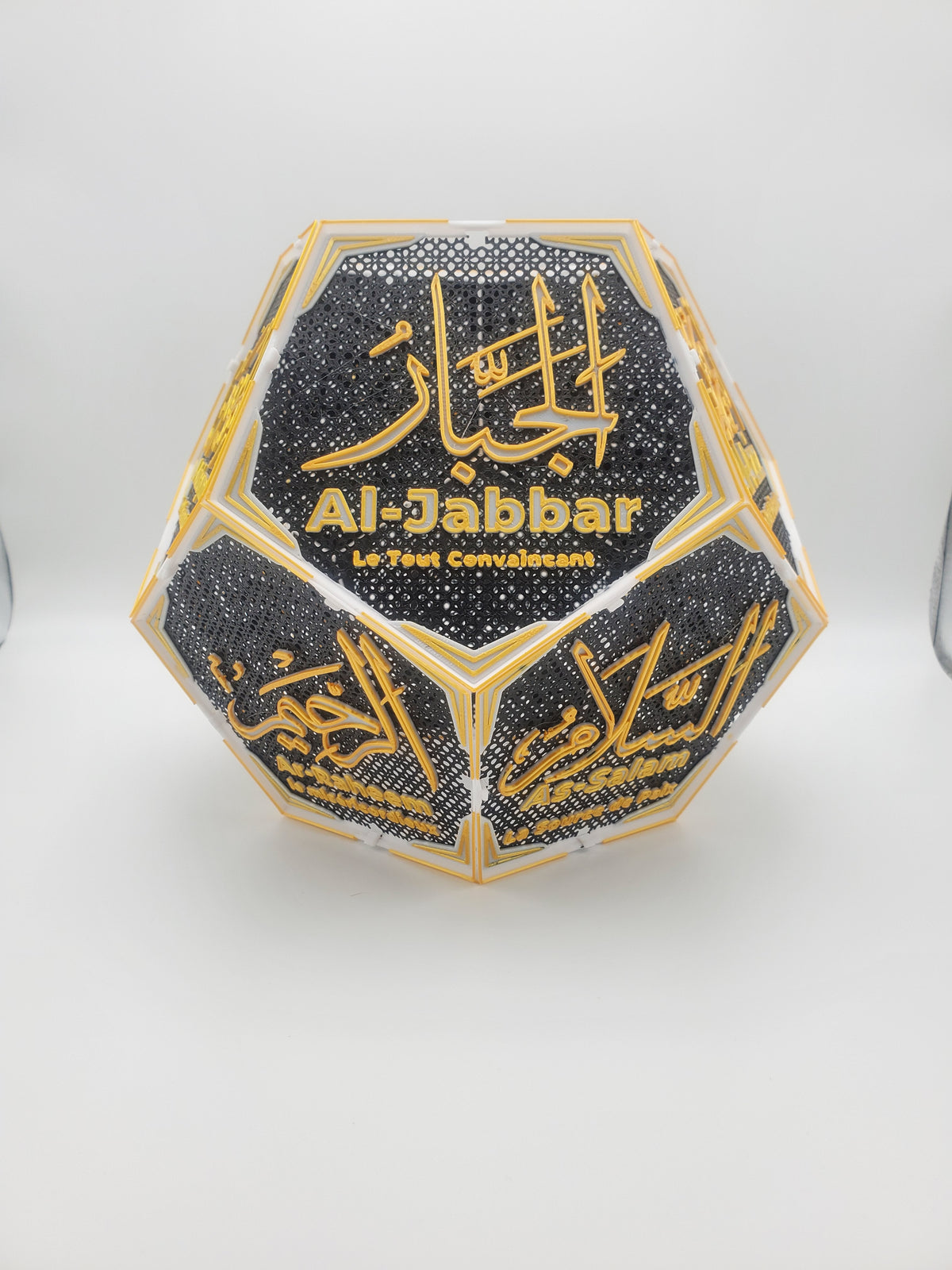 Abat-jour islamique dodécaèdre E27 taille m fond noir